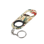 クラシックプレミアムきのこ及び花デザイン キーホルダー栓抜き (裏面アングル)