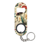 クラシックプレミアムきのこ及び花デザイン キーホルダー栓抜き (裏面)