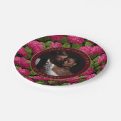 クラシックプレートの思い出結婚にアジサイ ペーパープレート (アングル)