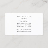 クラシックプロフェッショナルエレガントトゥーペグレイ 名刺 (裏面)