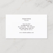 クラシックプロフェッショナルエレガントトゥーペグレイ 名刺 (裏面)