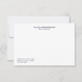 クラシックプロフェッショナルエレガントビジネスブルー ノートカード (正面)