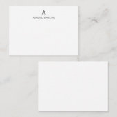 クラシックプロフェッショナルエレガントモノグラムノートカード ノートカード (正面/裏面)