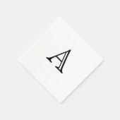 クラシックプロフェッショナルエレガントモノグラム スタンダードカクテルナプキン (角)