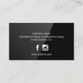 クラシックプロフェッショナルクリーン（黒/グレー） 名刺 (裏面)