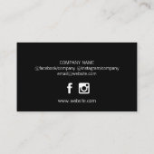 クラシックプロフェッショナルクリーン(黒/白) 名刺 (裏面)