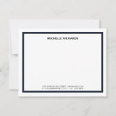 クラシックプロフェッショナルネイビー縁どブ文具 ノートカード (正面)