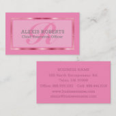 クラシックプロフェッショナルフェミニンエレガントビジネスCa 名刺 (正面/裏面)