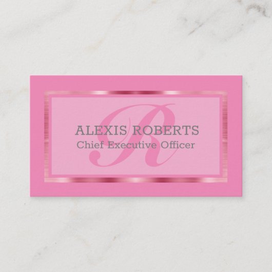 クラシックプロフェッショナルフェミニンエレガントビジネスCa 名刺 (正面)