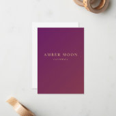 クラシックプロフェッショナルブエレガントルガンディワインカラー ノートカード (正面/裏面インサイチュ)