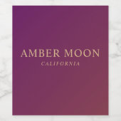 クラシックプロフェッショナルブエレガントルガンディワインカラー ワインラベル (シングルラベル)