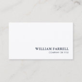 クラシックプロフェッショナルブルー白黒 名刺 (正面)