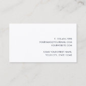 クラシックプロフェッショナルブルー白黒 名刺 (裏面)