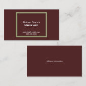 クラシックプロフェッショナル企業の弁護士 名刺 (正面/裏面)