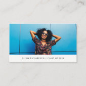 クラシックプロフェッショナル卒業写真と名前 コーリングカード (正面)