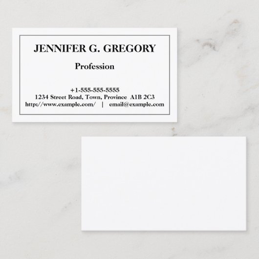 クラシックプロフェッショナル名刺 名刺 (正面/裏面)