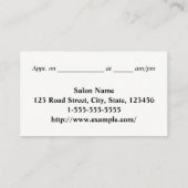 クラシックプロフェッショナル、トリプルラインブ付き縁どA 名刺 (裏面)