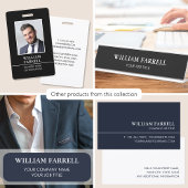 クラシックプロフェッショナルIDブルー白黒セキュリティ バッジ