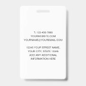 クラシックプロフェッショナルID白黒セキュリティ バッジ (裏面)