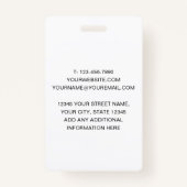 クラシックプロフェッショナルID白黒セキュリティ バッジ (裏面)