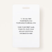 クラシックプロフェッショナルID白黒セキュリティ バッジ (裏面)