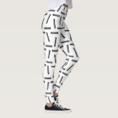 クラシックヘアコームパターンカスタムの背景色 レギンス (右)