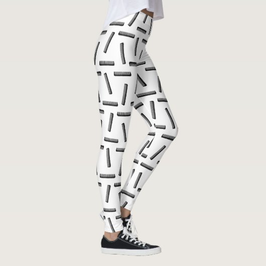 クラシックヘアコームパターンカスタムの背景色 レギンス (右)