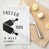 クラシックベイクマスター母の日のカスタム文字 キッチンタオル (四つ折り)