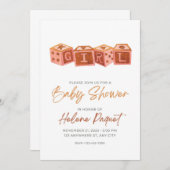 クラシックベビーシャワー招待状 招待状 (正面/裏面)