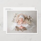 クラシックベビー写真写真誕生発表 ポストカード (正面/裏面)