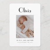クラシックベビー発生のお知らせ エンクロージャーカード (正面)