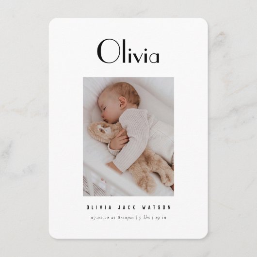 クラシックベビー発生のお知らせ エンクロージャーカード (正面)