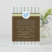 クラシックベビー足ベビーシャワー招待状 招待状 (スタンド正面)