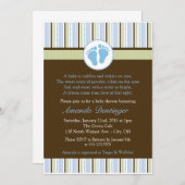 クラシックベビー足ベビーシャワー招待状 招待状 (正面/裏面)