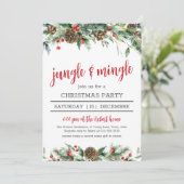 クラシックベリーグリーンリー企業のクリスマスパーティー 招待状 (スタンド正面)