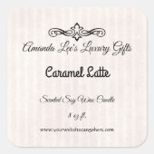 クラシックベルカスタムム香りキャンドルラベル スクエアシール (正面)
