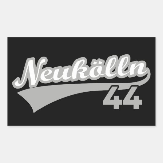クラシックベルリンノイケルン44シティ番号 長方形シール (正面)