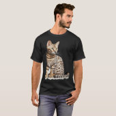 クラシックベンガルの可愛い猫 Tシャツ (正面フル)