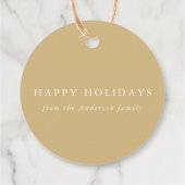 クラシックベーキングベージュホリデーハンドメイド フェイバータグ (裏面)