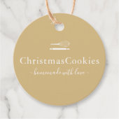 クラシックベーキングベージュホリデーハンドメイド フェイバータグ (正面)