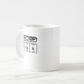 クラシックベーコンストリップベーコン化学 コーヒーマグカップ (正面左)