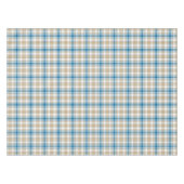 クラシックベージュとブループレイド テーブルクロス (正面(横))