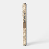 クラシックベージュダマスク iPhoneケース (左側面)