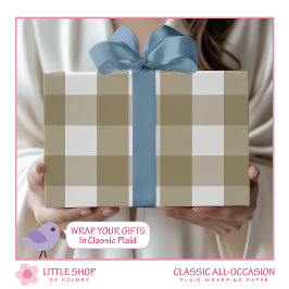 クラシックベージュバッファローチェック ラッピングペーパー