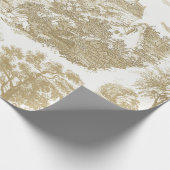 クラシックベージュホワイトヴィンテージフランスのカントリー ラッピングペーパー (角)