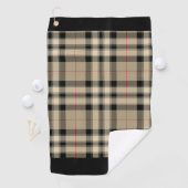 クラシックベージュ及びブラックプライドゴルフタオル ゴルフタオル (インサイチュ)