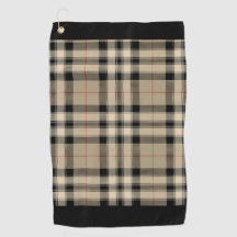 クラシックベージュ及びブラックプライドゴルフタオル