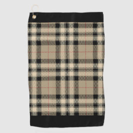 クラシックベージュ及びブラックプライドゴルフタオル ゴルフタオル