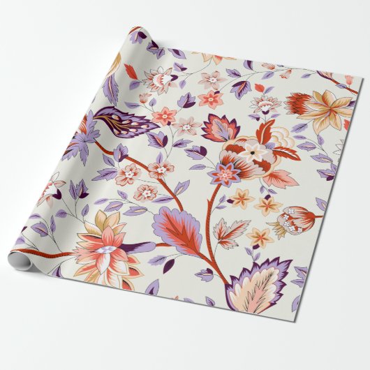 クラシックペイズリーとレースのパタ素晴らしーン，ペルシャ語パット ラッピングペーパー (アンロールド)