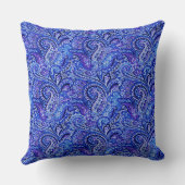 クラシックペイズリーブ鮮やかルー装飾用クッション クッション (裏面)